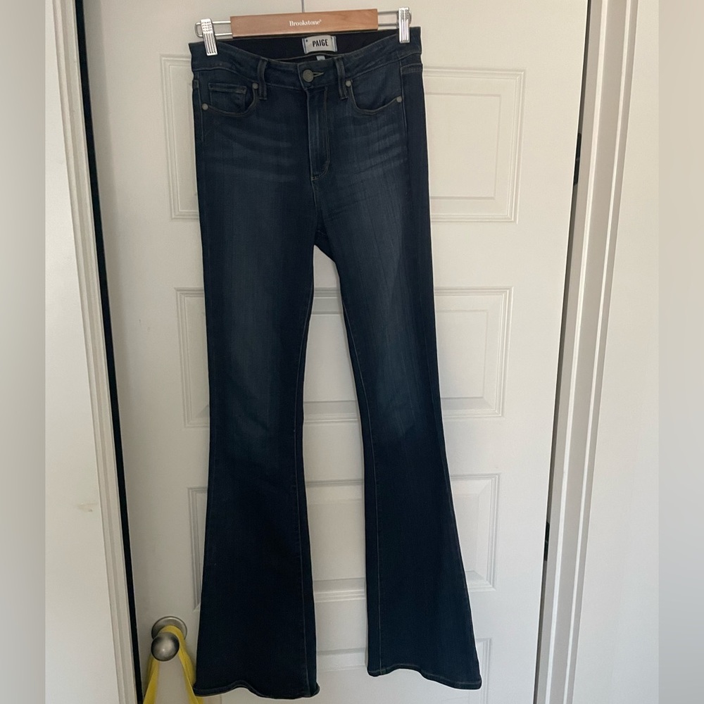 EUC Paige High Rise Bell Canyon Flare Denim